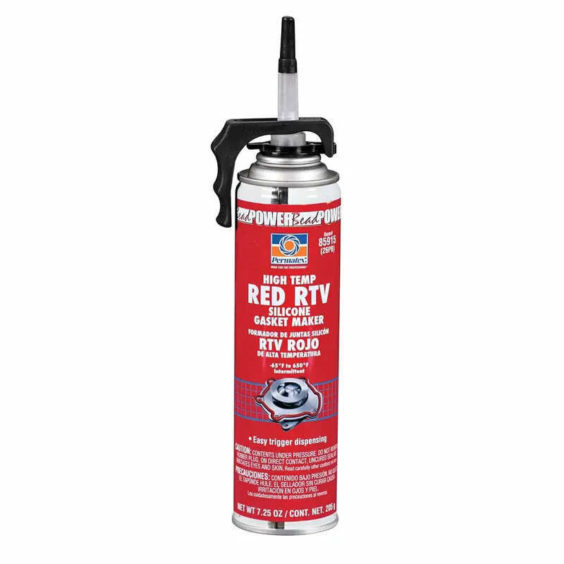 Permatex 85915 High-Temp Red Rtv Silicone Gasket, 7.25 Oz. Powerbead Can 1
